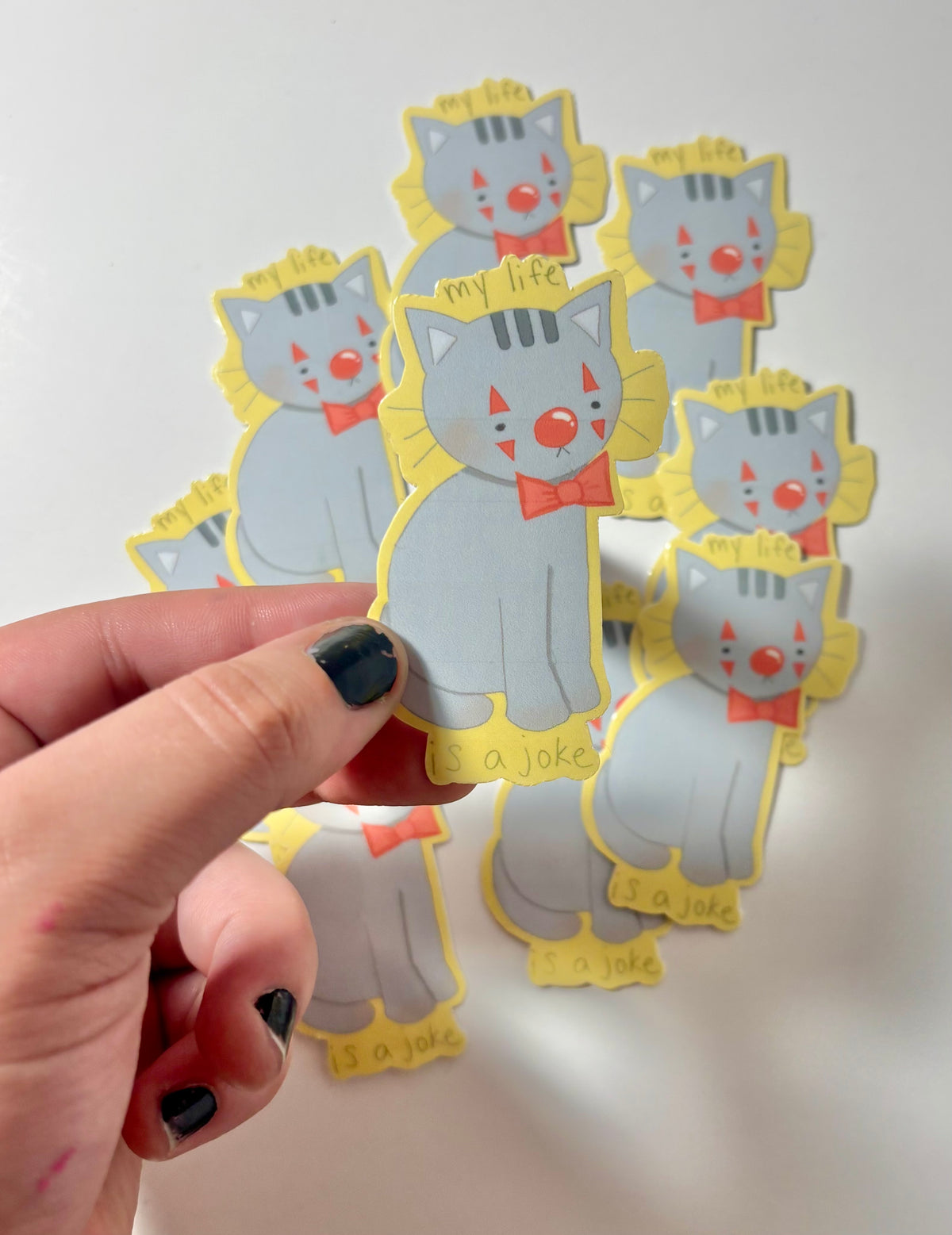 My Life Is A Joke Sticker| Die-Cut cat sticker